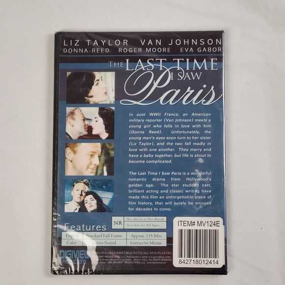 The Last Time I Saw Paris (DVD, Liz Taylor, Van Johnson) - Picture 2 of 2